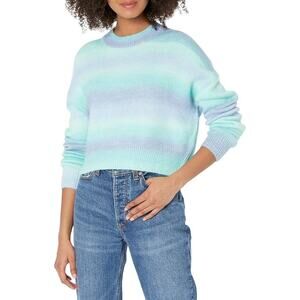 NWT BB Dakota Pastel It Over Sweater Blue Ombre Colorblocked Wool Blend Size S